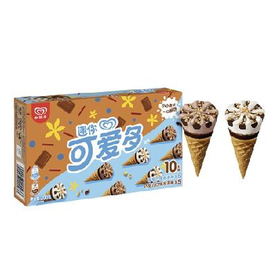PLUS会员：可爱多 和路雪 迷你可爱多甜筒冰淇淋 香草巧克力雪糕 20g*10支*9件