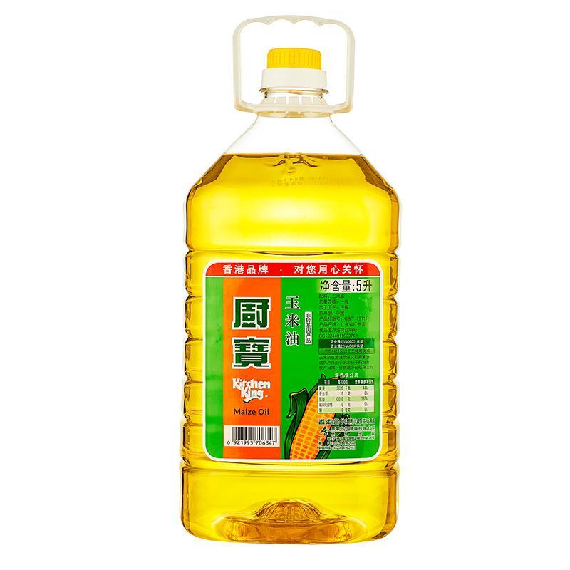 厨宝 玉米油5L非转基因 物理压榨一级食用油香港品牌 健康家用好油 64.51元（需买2件，共129.02元，需用券）