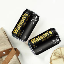 watsons 屈臣氏 2件到手60罐200ml苏打水原味碳酸饮料无糖气泡苏打饮品迷你罐