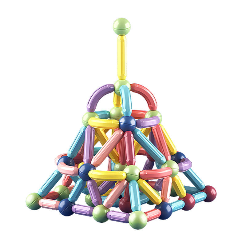 星涯优品 纯72件套磁力棒片儿童玩具大颗粒积木拼插3-6岁生日礼物 ￥39