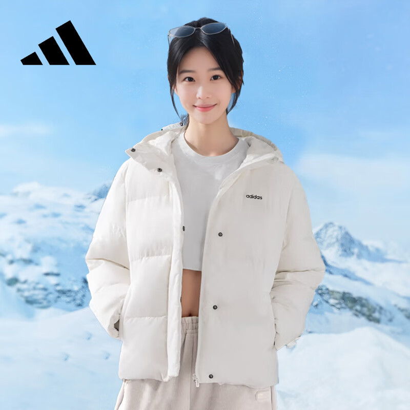 移动端、京东百亿补贴：adidas 阿迪达斯 550蓬防风保暖鸭绒羽绒服面包服女