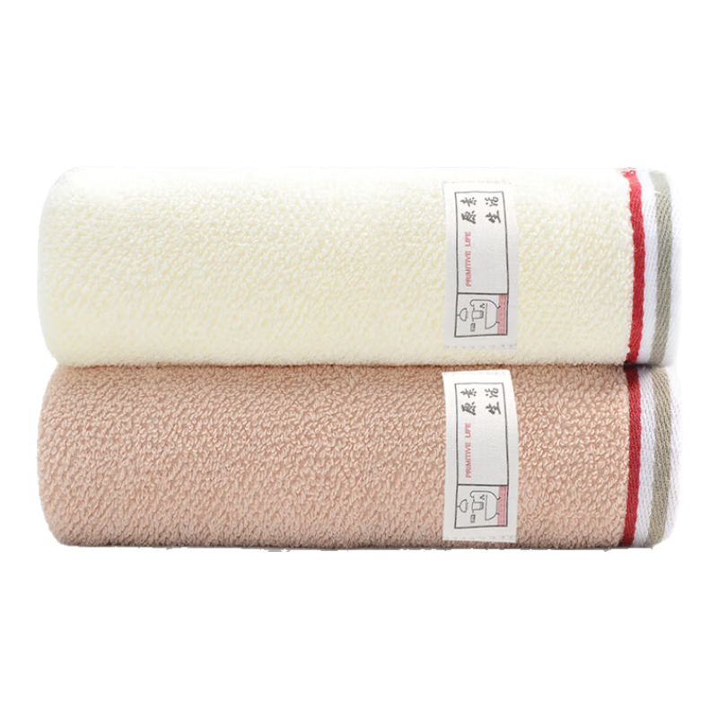 洁丽雅 新疆棉A类纯棉毛巾 2条装 米棕 9.95元（需用券）