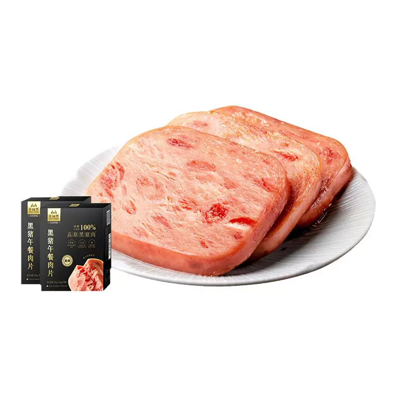 高金食品 黑猪午餐肉片 250g*1盒 ￥18.9