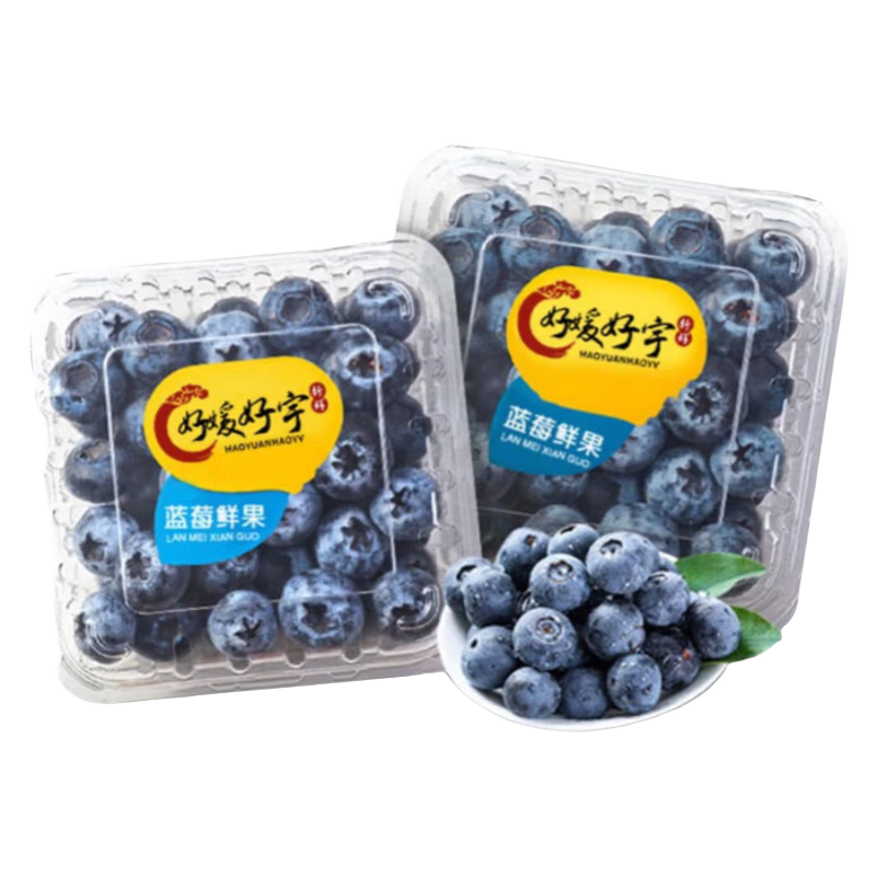 再降价:好媛好 宇山东蓝莓水果 生鲜新鲜水果礼盒 125g*4盒大果 29.9元（需领