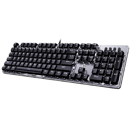 移动端：HP 惠普 GK100 104键 有线机械键盘 金属灰 国产青轴 单光 89元