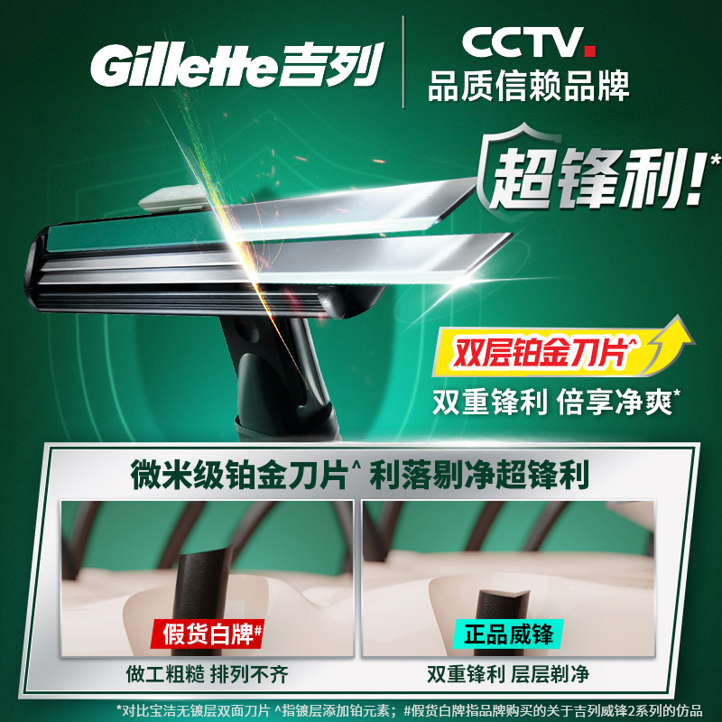 Gillette 吉列 威锋系列 剃须刀3刀头 12.9元（需用券）