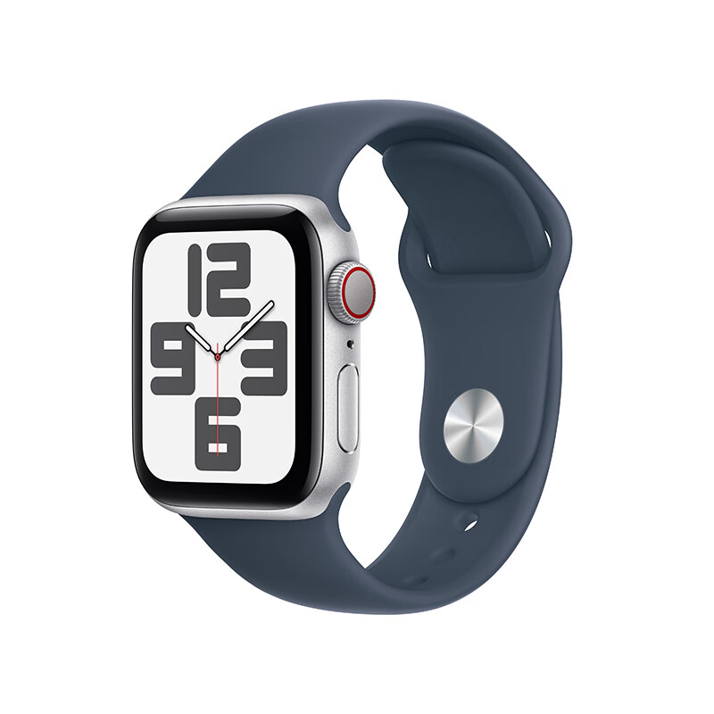 Apple 苹果 Watch SE 2023款 智能手表 GPS+蜂窝版 44mm 风暴蓝色 橡胶表带 M/L 2049元