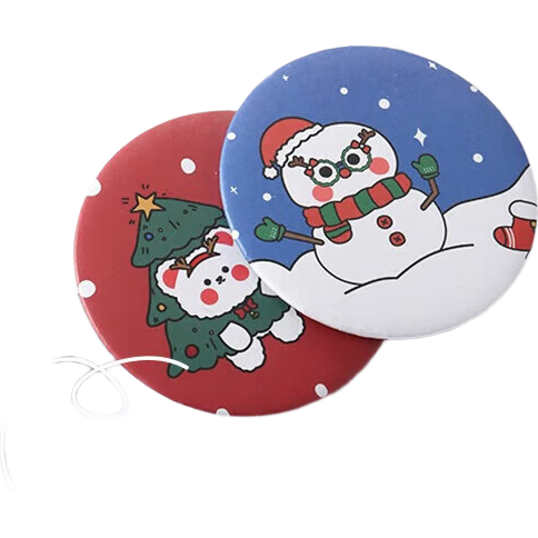 镜子化妆镜 便携手持迷你圆镜 1件 0.9元