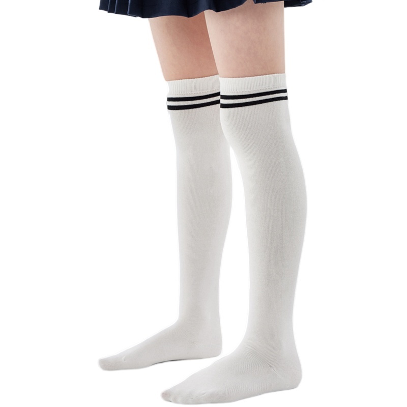 巴拉巴拉 儿童袜子秋季女童棉袜中筒袜小童中大童提花学院风两双装 29.99元