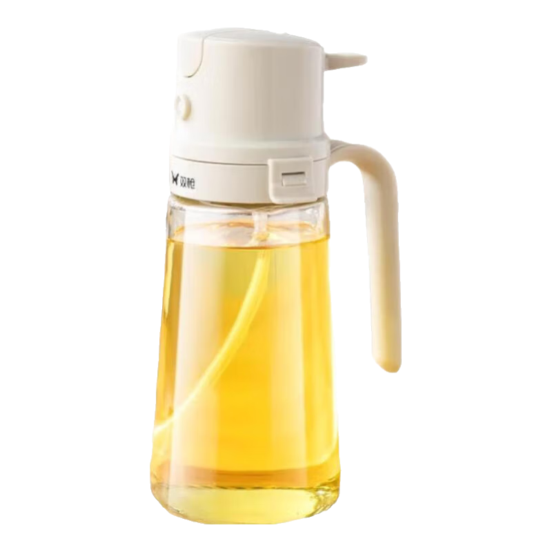 双枪 喷倒两用油壶 食品级玻璃酱油醋调料瓶 470ml 6.45元