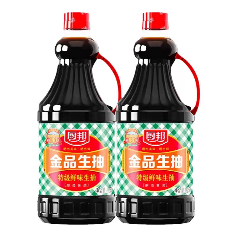 厨邦 金品生抽 1.48kg*2瓶 ￥19.92