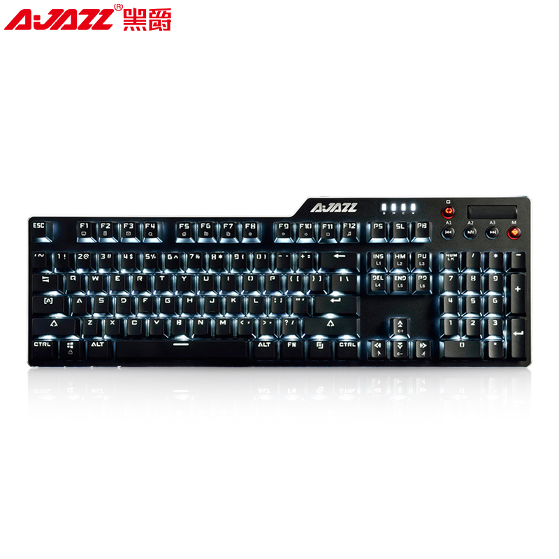 AJAZZ 黑爵 刺客Ⅱ AK35i 104键 有线机械键盘 黑色 国产黑轴 单光 149元