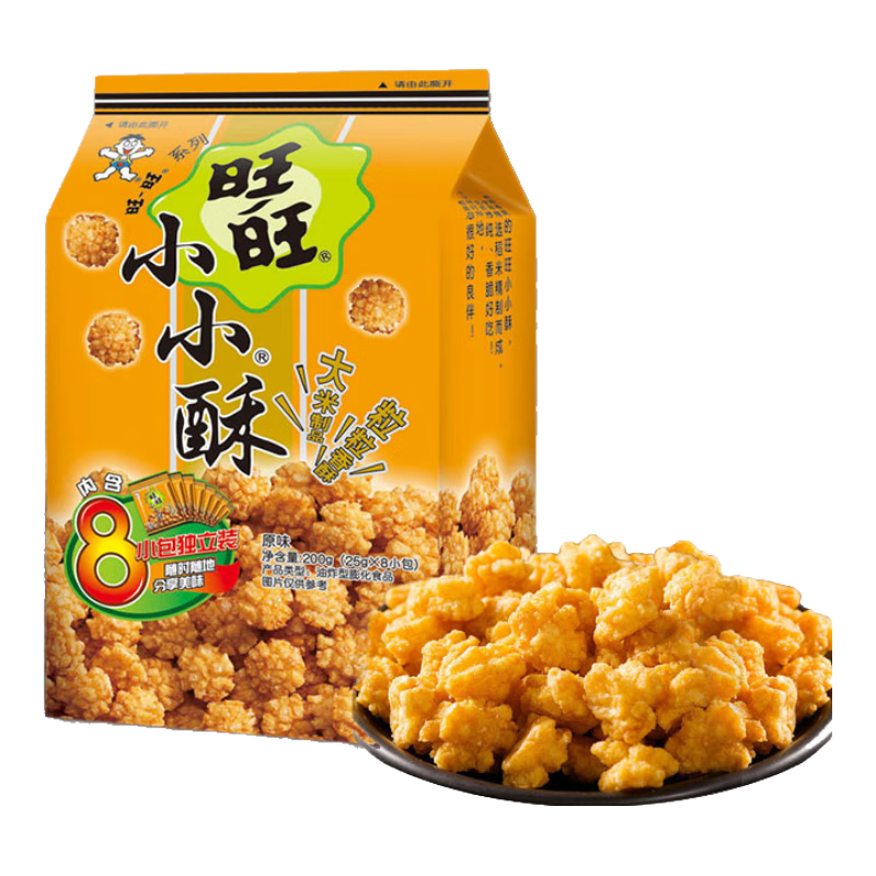 plus会员：旺旺 小小酥 原味 200g 袋装*3件 23.52元（合7.84元/件）