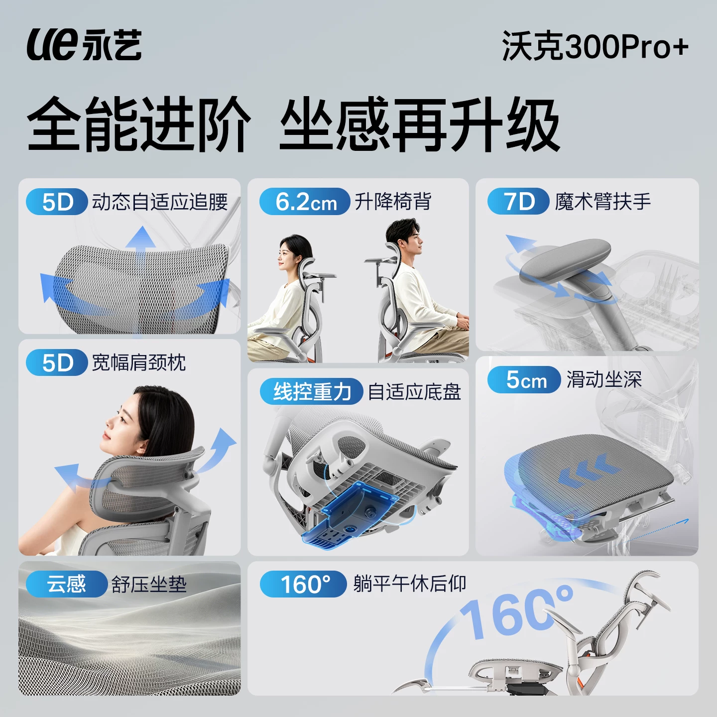 永艺 沃克300Pro+ 人体工学椅 679元 - 清风线报
