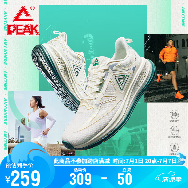 PEAK 匹克 态极24小时跑步鞋男鞋春季轻便防滑透气休闲运动鞋子男DH420017 种