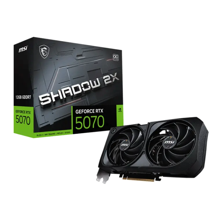 微星 幻影师 GeForce RTX 5070 12G SHADOW 2X OC 显卡 4576.01元