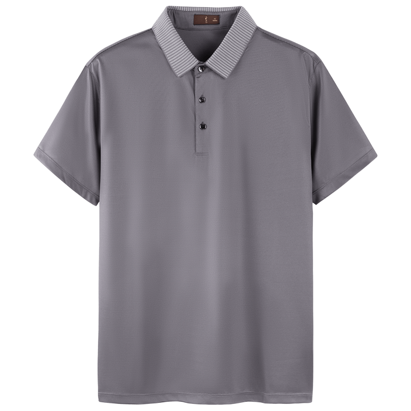 才子 醋酸垂顺柔滑 男士POLO衫 灰色 XL 73元（需用券）