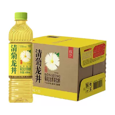 88VIP：平仄 清菊龙井茶饮料 600ml*15瓶 返后36.81元包邮（返1元猫超卡）