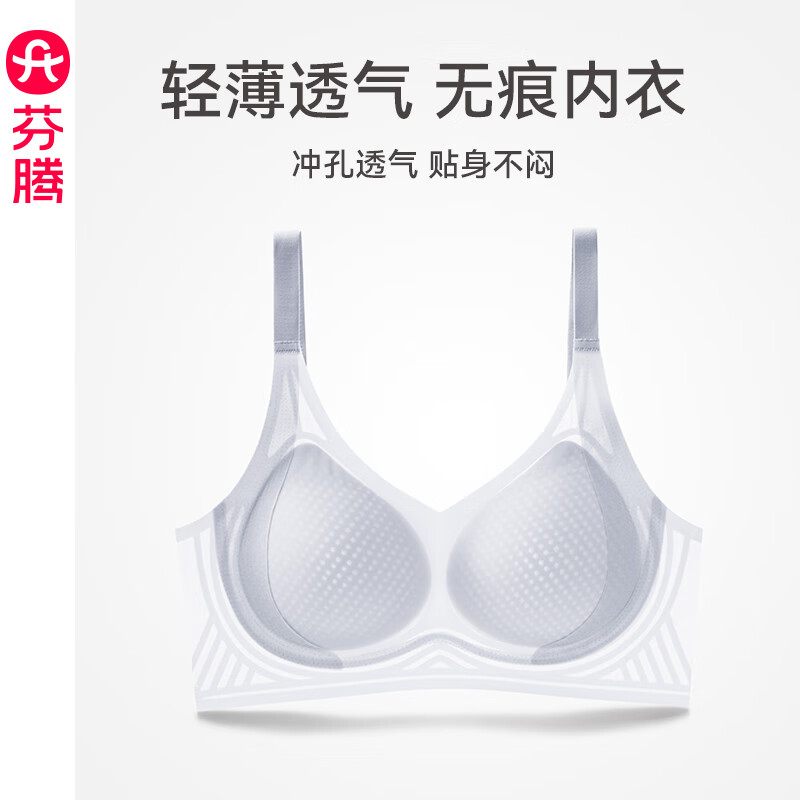 芬腾 内衣 聚拢无痕全罩杯胸罩 浅兰 M 24.9元 - 86线报