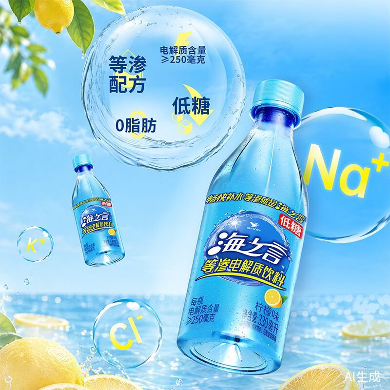 统一 海之言 电解质饮料柠檬口味 运动饮料 330ml*12瓶 15.91元 - 86线报