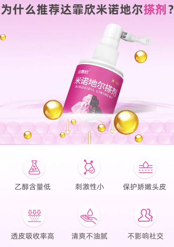 达霏欣 2%米诺地尔搽剂 60ml*3盒