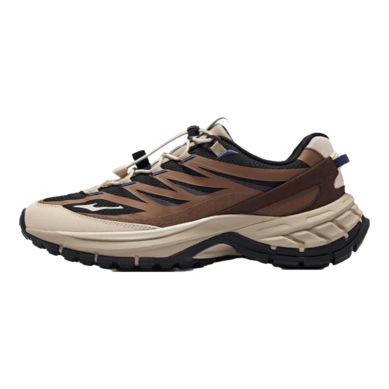 鸿星尔克 沃野2.0 男鞋 正黑/榛果色 42 129元