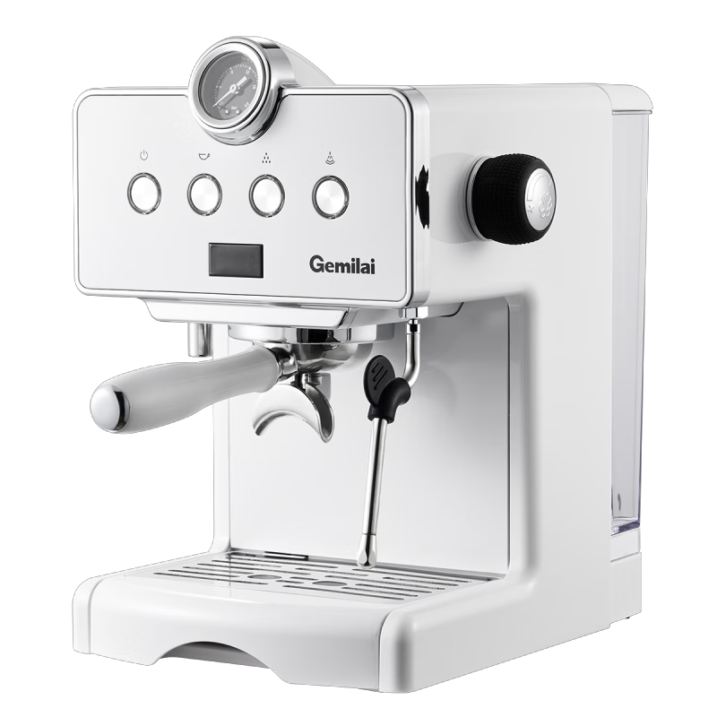plus会员：GEMILAI 格米莱 咖啡机小型家用 意式浓缩 半自动 蒸汽打奶泡机 意