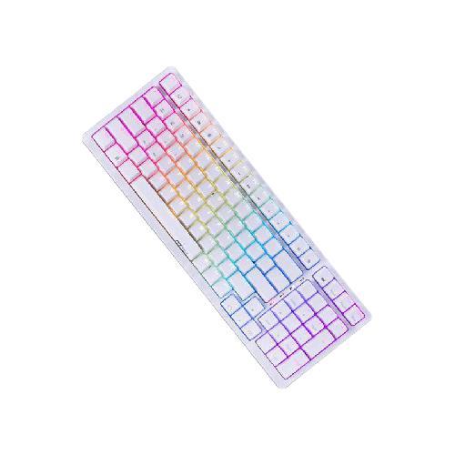 国家补贴：ROYAL KLUDGE RK98 100键 2.4G蓝牙 多模无线机械键盘 白色 国产茶轴 RGB 