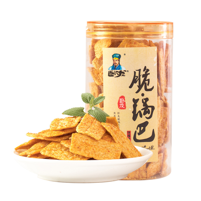 卧龙食品 卧龙膨化食品脆锅巴160g*1罐香辣味襄阳特产小吃凑单零食办公室 6.